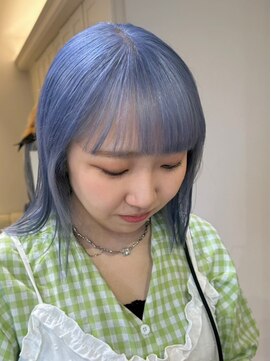 ベレーザ 渋谷(BELEZA) 3939ニュアンスカラーブルーグレージュハイトーンカラーボブルフ