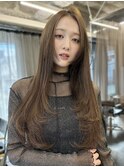 憧れ韓国ヘア/前髪なしワンカール顔まわりカットレイヤーカット