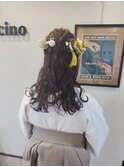【ヘアセット】ハーフアップ　ヘアアレンジ