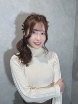 アンプル 天神店&nbsp;デートヘア　ヘアアレンジ　ライブヘア　韓国風　ポニーテール