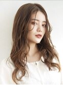 セミロングニュアンスヘア/イルミナカラー/顔まわり