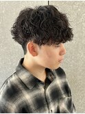 波巻きスパイラルパーマツイストスパイラルパーマメンズマッシュ