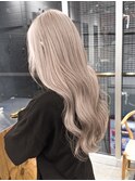 メルティカラーフェミニンロング似合わせカットハイトーン韓国