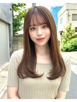 ミラリー トウキョウ(Mirareee Tokyo)&nbsp;20代30代40代◎前髪パーマ韓国風巻きくすみベージュお団子ヘア