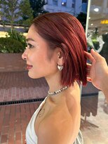ノラ ヘアーサロン(NORA HAIR SALON) 【大久保】ブリーチ1回からできるサマーレッドカラーボブカット