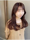 チェリーピンク/ブリーチなしカラー /韓国風レイヤー 20代/30代