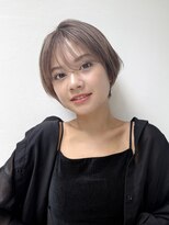 トルネード(TORNADO) ショートボブ透明感カラー丸みひし形丸顔前髪あり絶壁K20250911