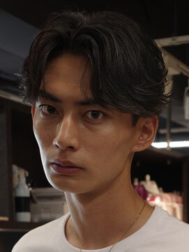 アンサー 渋谷(ANSWER) センターパートフェザーパーマナチュラル毛流れ縮毛矯正渋谷原宿