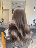 グレージュ　冬カラー　下関美容室