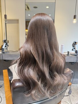 グレージュ　冬カラー　下関美容室