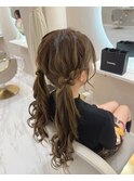 あみこみツインテール/心斎橋ヘアセット