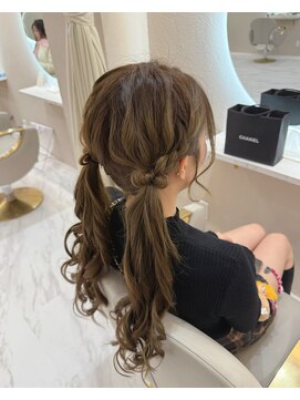 あみこみツインテール/心斎橋ヘアセット