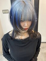 イエナ 渋谷(IENA)&nbsp;水色ルーツカラー×水色カラー×ウルフカット