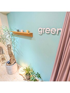 ヘッドスパサロングリーン(green) 店内にはgreenがたくさん