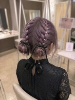 ヘアセットサロンコト(Hair Set Salon KOTO) ツインお団子ヘアアレンジ