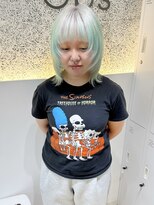 オプス 大名店(Ops)&nbsp;◆小顔に見えるマレットウルフ×ホワイトルーツカラー