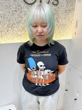 オプス 大名店(Ops)&nbsp;◆小顔に見えるマレットウルフ×ホワイトルーツカラー