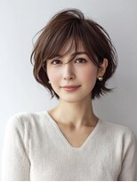 Heart's美人設計と白髪ぼかし専門店 青山表参道店 脱白髪染め/ショートヘア【ハーツ】&nbsp;白髪ぼかし脱白髪染め似合わせショートボブ40代50代60代