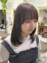ユニークバイケンジ 町田(unique KENJE)&nbsp;ブリーチあり暗めミルクティーカラー