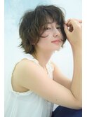 ベリーショート/大人かわいい/小顔/斜めバング/アシンメトリー