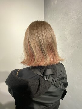 サロウィン 池袋(SALOWIN) ブロンドベージュ×コーラルピンク03