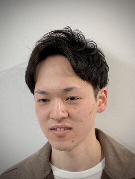 リバティシェアバーバー 銀座(LIBERTY SHARE BARBER) 前髪カバーカットアップバングメンズパーマ/銀座<理容室>