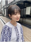 ショートボブ20代30代40代イヤリングカラー大人可愛い