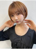 ショートボブパーマ20代30代40代イヤリングカラー大人可愛い