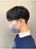 センターパートニュアンスパーマ韓国カルマパーマコンマヘア