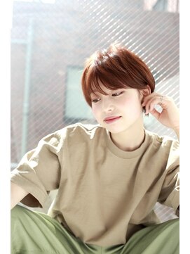 ネオリーブエム(Neolive em;) マッシュショート×オレンジベージュ