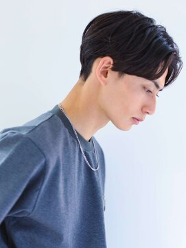 ヘアサロン ガリカ 表参道(hair salon Gallica) 【中村飛鳥】メンズニュアンスパーマ/黒髪爽やかセンターパート