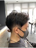 オールバックショート