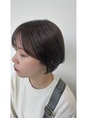 ショートボブ×グレージュ