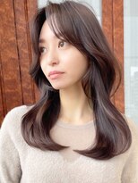 バイオレットジェム(Violet`jem)&nbsp;韓国 レイヤーロング 前髪パーマ グレーベージュ