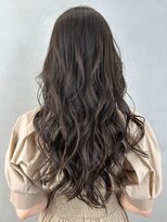 レイヤーロンググレーベージュカーキベージュ美髪_ba489741