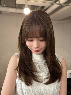 ファルベ(Farbe) ザクザクレイヤー/ワンカール/ウエットヘア/オリーブベージュ