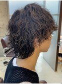 鹿児島波巻きスパイラルパーマシャドウパーマ波巻きパーマ30代