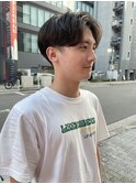 毛流れハンサムショートラフスタイルメンズアップバング