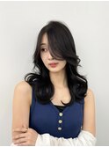 韓国ヘア　2wayバング  レイヤーカット くびれヘア  顔周り