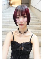 キジ(KIJI) レイヤーボブ/ミニボブ/レッド/ワインレッド/ワイドバング