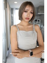 ホロン 池袋(HOLON)&nbsp;池袋美容室HOLON【くびれボブ/ミルクティーベージュ】