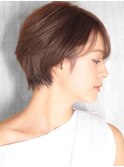 ショート・ボブ/丸顔/前髪あり/絶壁解消/30代/40代/50代/くびれ