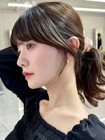 エジョン 三鷹店(Aejon) 顔まわりレイヤーカットバタフライカットココアブラウン