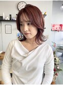 NUDE レイヤーボブ ウルフボブ 顔周りレイヤー 切りっぱなしボブ