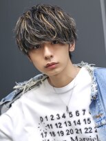 エイド 本店(aid) メンズハイライトマッシュパーマソフトツイストスパイラル