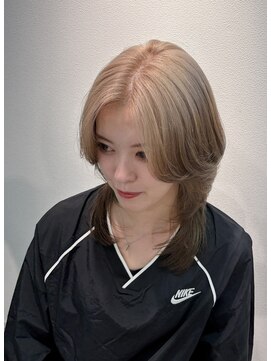 レリンク バイ コッミナム(LeLink by COMiNUM) ホワイトミルクティーベージュ×エンドカラー