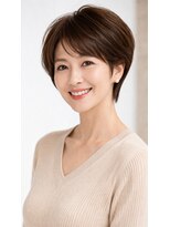 リーフ 焼津店(LeaF)&nbsp;丸みショートボブ×白髪染め