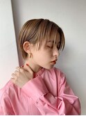 ハンサムショートセンターパート丸みショートくびれショート