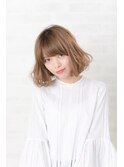 グレージュカラー/シルキーベージュ/斜めバング/銀座/髪質改善