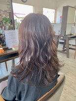 オレンジ(orange)&nbsp;【orange大分】スパイラル巻き&波ウェーブ・グレージュカラー